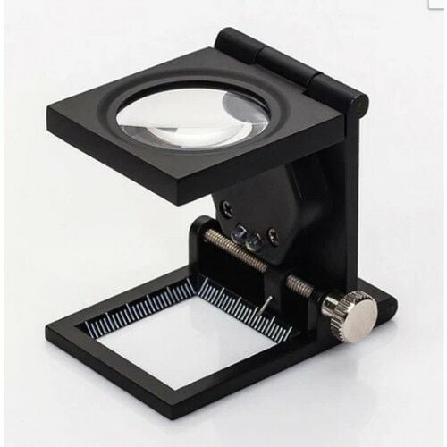 Nikula 28x28 Mm Katlanır Sayaçlı Metal Lüp, 2 LED Işıklı Büyüteç TH9005A