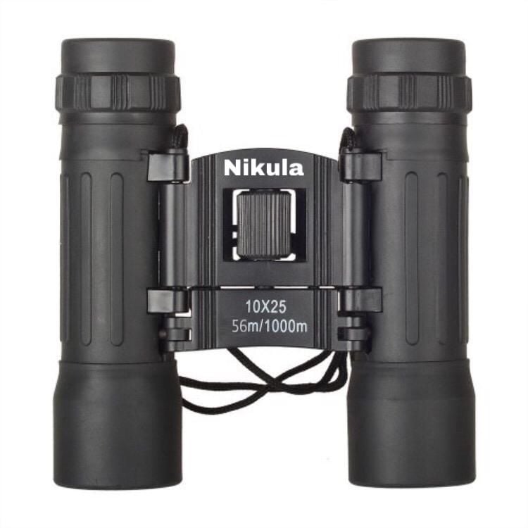 Nikula 10x25 El Dürbünü - Siyah- Kauçuk Kaplama - 1000m/56m