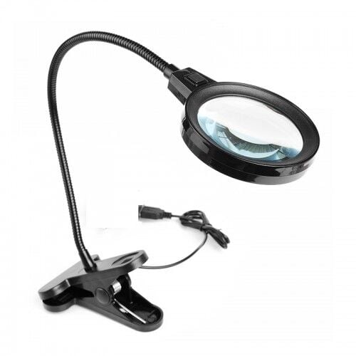 Nikula 12 Led Clipslı Işıklı Büyüteç - Masa ve Çalışma Lambası