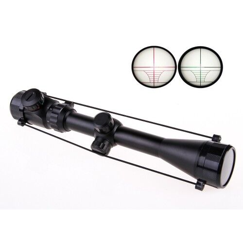 Nikula 3-9x40 Zoomlu Çift Işıklı Av Tüfeği Dürbünü Silah Montaj Kelepçeli