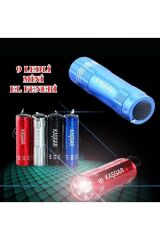 Nikula Süper Parlak 9 LED'li Metal Mini El Feneri