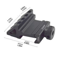 Nikula Taktik 45 Derece Açı Ofset Yan Adaptörü RTS 20mm Picatinny Ray