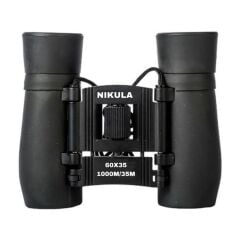 Nikula 60x35 Cepte Taşımalı Kauçuk Kaplamalı Dürbün Siyah