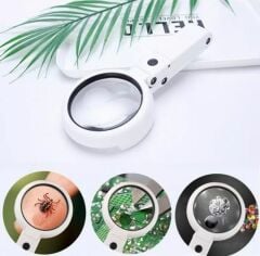 Nikula USB Şarj Edilebilir Katlanabilir 3.5-10x Büyüteç 8 LED'li Masa ve El İçin Taşınabilir Büyüteç FS90RC