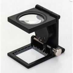 Nikula 28x28 Mm Katlanır Sayaçlı Metal Lüp, 2 LED Işıklı Büyüteç  TH9005A