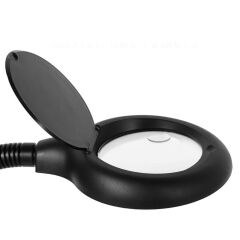 Nikula Esnek 5X / 10X 40 LED Işıklı Büyüteç Lamba Büyüteç Okuma Çalışma Lehim Masa Lambası A808
