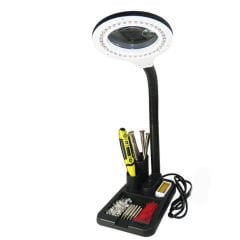 Nikula Esnek 5X / 10X 40 LED Işıklı Büyüteç Lamba Büyüteç Okuma Çalışma Lehim Masa Lambası A808