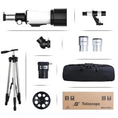 Nikula 400x70mm Açıklıklı Refrakter Teleskop (15x-150x), Telefon Adaptörlü Reflex
