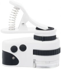 Nikula- 60X Mini Cep Telefonu Için Mandallı Mikroskop Uv Ledli Büyüteç Model AL2431