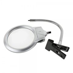 Nikula 2.5X130MM 5X24MM LED Aydınlatmalı Büyüteç Masaüstü Metal Hortum Mandallı MG15124-C