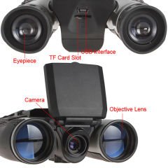 Nikula 12x32 Zoom Dijital Dürbün Teleskop Kamera 5MP CMOS Sensör 2.0 İnç TFT Ekran Full HD 1080P DVR Fotoğraf ve Video Kayıt USB Dürbün