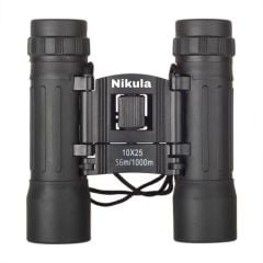 Nikula 10x25 El Dürbünü - Siyah- Kauçuk Kaplama - 1000m/56m
