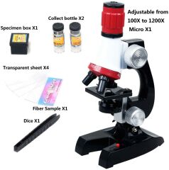 Nikula Eğitici Mikroskop Kiti Zoom Led Işıklı 100x 400x 1200x ST1200X