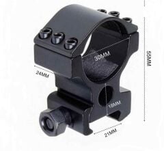 Nikula 30mm/21mm Tüfek İçin Lazer, Fener Bağlama Aparatı