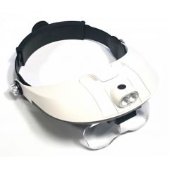 Nikula MG81001-G Başlık Tipi Işıklı Büyüteç - 5 Değiştirilebilir Mercek, LED Işıklı, Ayarlanabilir Şapkalı Model