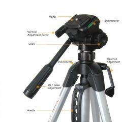 Onlasr 1570 mm Tripod - 3 Yönlü Hareketli, Su Terazili, Profesyonel Kalite