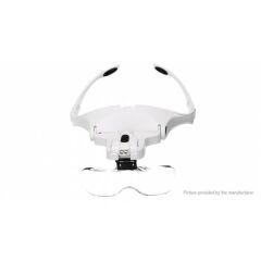 Nikula 5 Lensli 1.0x-3.5x Büyütmeli, 2 Led Işıklı Ayarlanabilir Gözlük Büyüteç - Model 9892B2