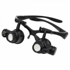 Nikula Gözlük Modeli 10x 15x 20x 25x Lens, 2 Led Işıklı Büyüteç