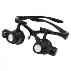 Nikula Gözlük Modeli 10x 15x 20x 25x Lens, 2 Led Işıklı Büyüteç