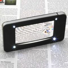 Nikula Telefon Şekilli 3x-5x Led Işıklı Okuma Büyüteç - 4 LED Aydınlatmalı