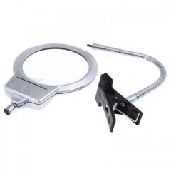 Nikula 2.5x90 mm & 5x24 mm Mandallı Metal Hortumlu Masaüstü Büyüteç - 2 Led Işıklı