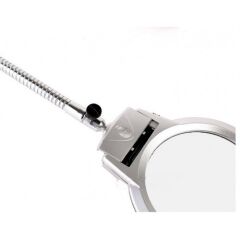 Nikula 2.5x90 mm & 5x24 mm Mandallı Metal Hortumlu Masaüstü Büyüteç - 2 Led Işıklı