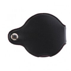 Nikula 10x 35mm Mini Katlanabilir Deri Kaplamalı Cep Büyüteç - Kompakt ve Güçlü Optik Lens