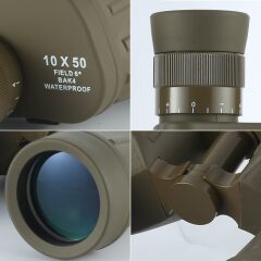 Military 10x50 Su Geçirmez - Perma Focus - Otomatik Netleme - Telemetre - Askeri