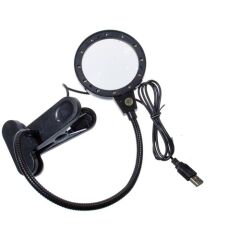 Nikula 12 Led Clipslı Işıklı Büyüteç - Masa ve Çalışma Lambası
