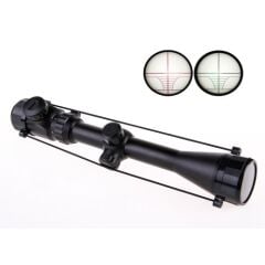 Nikula 3-9x40 Zoomlu Çift Işıklı Av Tüfeği Dürbünü Silah Montaj Kelepçeli