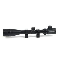 Nikula 4-12x40 Aoeg Tüfek Dürbünü Mil Dot Kırmızı - Yeşil Lens Koruyucu