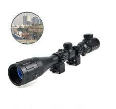 Nikula 4-12x40 Aoeg Tüfek Dürbünü Mil Dot Kırmızı - Yeşil Lens Koruyucu