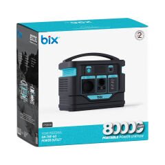 Bix PS80K 80000MAH 296WH 300W AC Priz, 3*Usb-A, 45W Type-C Şarj Taşınabilir Şarj Cihazı Sos Destekli Power Station Güç İstasyonu