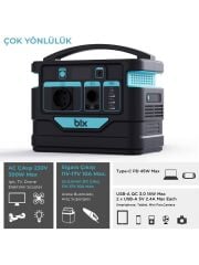 Bix PS140K 140000mAh 518Wh 500W AC Priz, 3*USB-A Taşınabilir Şarj Cihazı, SOS Destekli Led Işık, Kamp için ideal Power Station Güç İstasyonu