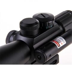 Nikula 4x30 Tüfek Dürbünü Çift Işıklı Lazerli M7