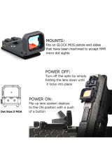 Vism Flipdot Reflex M2 Red Dot Sight - Katlanabilir Optik, Tabanca için 22mm Reflex Nişangâh