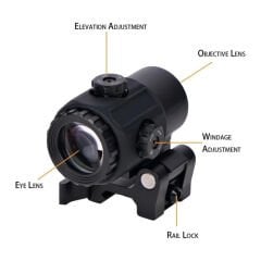 Nikula 558-G43 XPS2 Hedef İşaretleyici Red Dot - Holografik Nişangâh, 5x Büyütmeli Set Siyah Renk