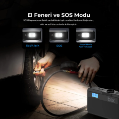 Bix PB401 40000mAh 230V 100W İnverter Powerbank 2*USB 1*Type-C PD Çıkışlı LED Işıklı Şarj İstasyonu