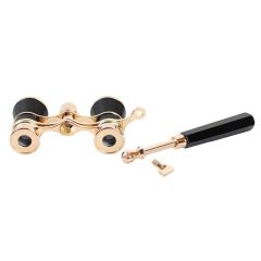 Tiyatro / Opera Dürbünü 3x25 - Prinç Metal Kaplamalı - Retro - Siyah